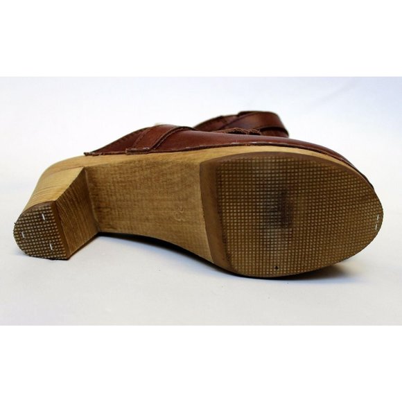 Maguba Chicago Brown Leather Clogs -EU 37/US 6.5 - Picture 6 of 6